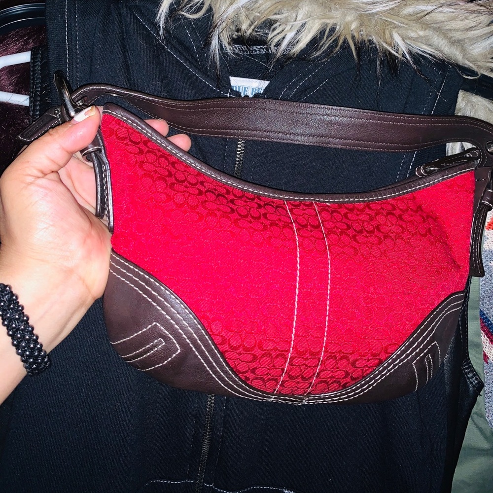 Authentic Coach, shoulder bag, burgundy